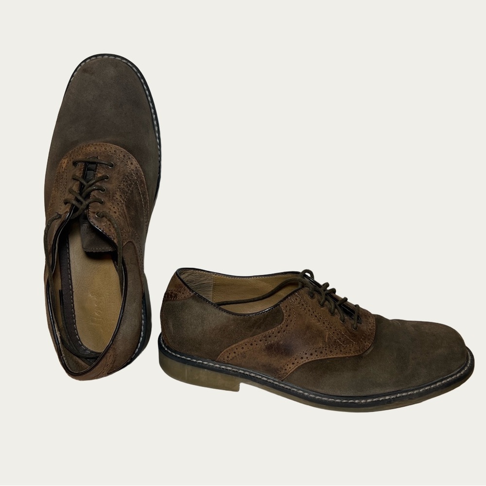 Bass Men’s‎ Two-Tone Brown Buchanon Oxford Shoes Size 10.5